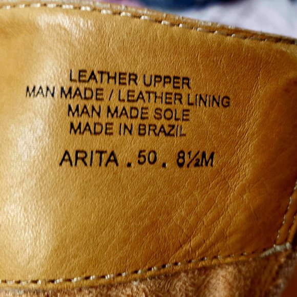 GIANNI BINI Tan Leather Ankle Boots - Picture 6 of 9